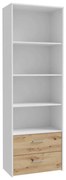 Knižnica URO dub artisan/biela