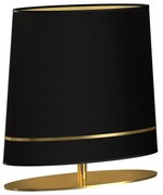 Stolná lampa Bootes, 1x čierne/zlaté textilné tienidlo, g