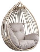 Závesné ratanové kreslo VALETA žlto-sivé bez stojana