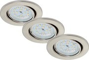 Briloner 7220-032-SADA 3x LED Kúpeľňové podhľadové svietidlo FIT 1xGU10/5W/230V