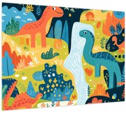 Obraz - Veselí dinosaury (70x50 cm)