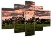 Obraz krajiny s kostolom (150x105 cm)