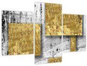Obraz - Zlaté štvorce N⁰3 (90x60 cm)