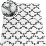 TZ Biely vzorovaný koberec shaggy Decor Latern Rozmer: 100x150 cm