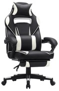 Herné kreslo, polohovateľné , 116-126x70cm,čiernobiele
