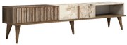 TV stolík v dekore mramoru v prírodnej farbe 180x40 cm Milan – Kalune Design