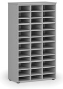 Triediaci regál PRIMO GRAY, 800 x 420 x 1434 mm, 36 priehradok, sivý