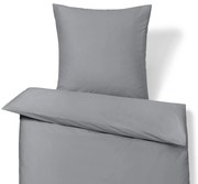 Posteľná bielizeň z bavlny a saténu, sivá, štandardná veľkosť