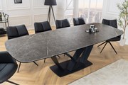 Luxusný jedálenský stôl ILINOIS 180-220-260 cm – v grafitovom prevedení