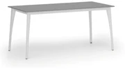 Rokovací stôl PRIMO OMEGA, 1600 x 800 mm, biela podnož, grafit
