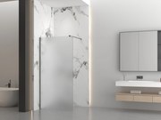 Erga Paris, sprchová zástena Walk-In 110x200 cm, 8mm sklo námraza, grafitový profil, ERG-V02-PARIS-110x200-FR-GG