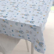 Biante Detský bavlnený obdĺžnikový obrus Sandra SA-463 Medvedíky s balónikmi na svetlo modrom 100x140 cm