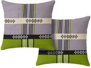 Súprava 2 ks dekoračných návlekov na vankúš DANIELA 45x45 cm, zelená