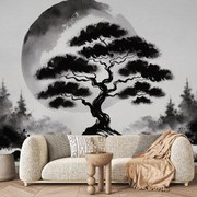 Fototapeta - Čiernobiela bonsai (147x102 cm)