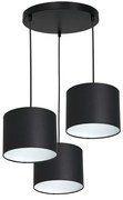 Luster na lanku ARDEN 3xE27/60W/230V čierna/biela