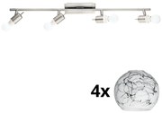 Eglo - LED Bodové svietidlo MY CHOICE 4xE14/4W/230V chróm/biela/čierna