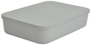 Sivý plastový úložný box s vekom 35,5x25,5x8 cm – Homéa