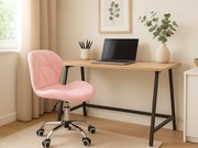 Set do pracovne stôl TAYLOR SONOMA 100x50 cm + kreslo AVOLA z eko kože ružové