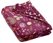 Fialová deka z mikroplyšu 130x170 cm Enchanted Twilight Animals – Catherine Lansfield