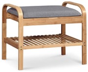 Skrinka na topánky 50x60 cm šedá/béžová