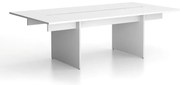 Rokovací kancelársky stôl SOLID + 2x prísed, 240x125 cm, biela