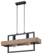 Luster na lanku ROBIN 2xE27/60W/230V drevo