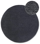 Tmavosivý ručne tkaný vlnený okrúhly koberec ø 160 cm Francois – Villeroy&amp;Boch