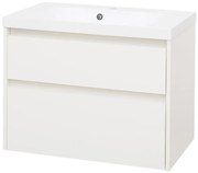 Mereo Mereo, Opto, kúpeľňová skrinka s umývadlom z liatého mramoru, 81 cm, biela, dub, biela/dub, čierna, MER-CN911M