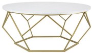 Konferenčný stolík DIAMOND 41,5x90 cm zlatá/biela