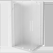Mexen Velar L Duo posuvná sprchovacia kabína 90 x 80 cm, matné sklo, biela - 871-090-080-02-33-20