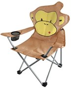 Záhradná detská stolička MONO - skladacia - Opica (35 x 35 x 55 cm)