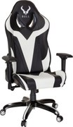 XXXLutz HERNÁ STOLIČKA, vzhľad kože, čierna, biela MID.YOU - Online Only kancelárie - 001918041002