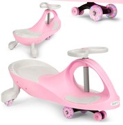 Detské odrážadlo s LED kolesami ružová, ECOTOYS