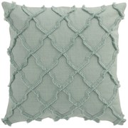 Mintovou bavlnený vankúš so strapcami Rhombuses - 43 * 43 cm