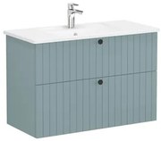 Kúpeľňová skrinka s umývadlom VitrA Root 100x67x46 cm zelená mat ROOTG100GINTS