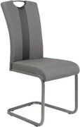 Jedálenská stolička Amber, šedá látka / ekokoža%