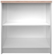 Nízky regál, biela/dub sonoma, TOPTY TYP 16