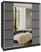 Šatníková skriňa SERENITY 158 cm šedý mat ME SERENITY SZP7/0/B/SR/0/HIAL