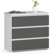Nočný stolík Calado (biela + grafit). Akcia -19%. Vlastná spoľahlivá doprava až k Vám domov. 1117456