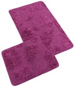 Bellatex Sada Kúpeľňových predložiek bez výkroja BANYSILVER fuchsiová, 60 x 100, 60 x 50 cm