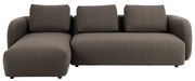 Sivohnedá rohová pohovka z textílie buklé (ľavý roh) Imola – Bonami Selection