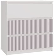 Komoda Malva M3 Arteo - biela/ružová