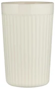IB Laursen Smotanový keramický hrnček s vrúbkami CAFE MYNTE BUTTER CREAM