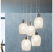 Eglo 94898 - Závesné svietidlo na lanku BONARES 1 5xE27/60W/230V