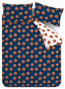 Modré/oranžové obliečky na jednolôžko 135x200 cm Halloween Pumpkins – Catherine Lansfield