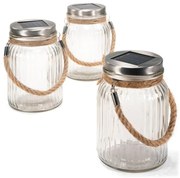 Garthen 71956 Sada solárnych svetiel, poháre - 3 LED, teplá biela