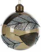 SKLENENÁ VIANOČNÁ BANKA NA STROMČEK SADA 6 KS (FI) 8CM VZOROVANÁ