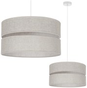Závesné svietidlo Len, 1x svetlobéžové textilné tienidlo, (fi 40 cm), w