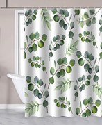 Aqualine Sprchový záves 180x180cm, polyester, eucalyptus ZP015