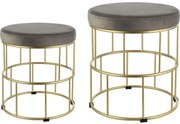 Eglo 424017 - SADA 2x Stolička MASHIKE šedá/zlatá